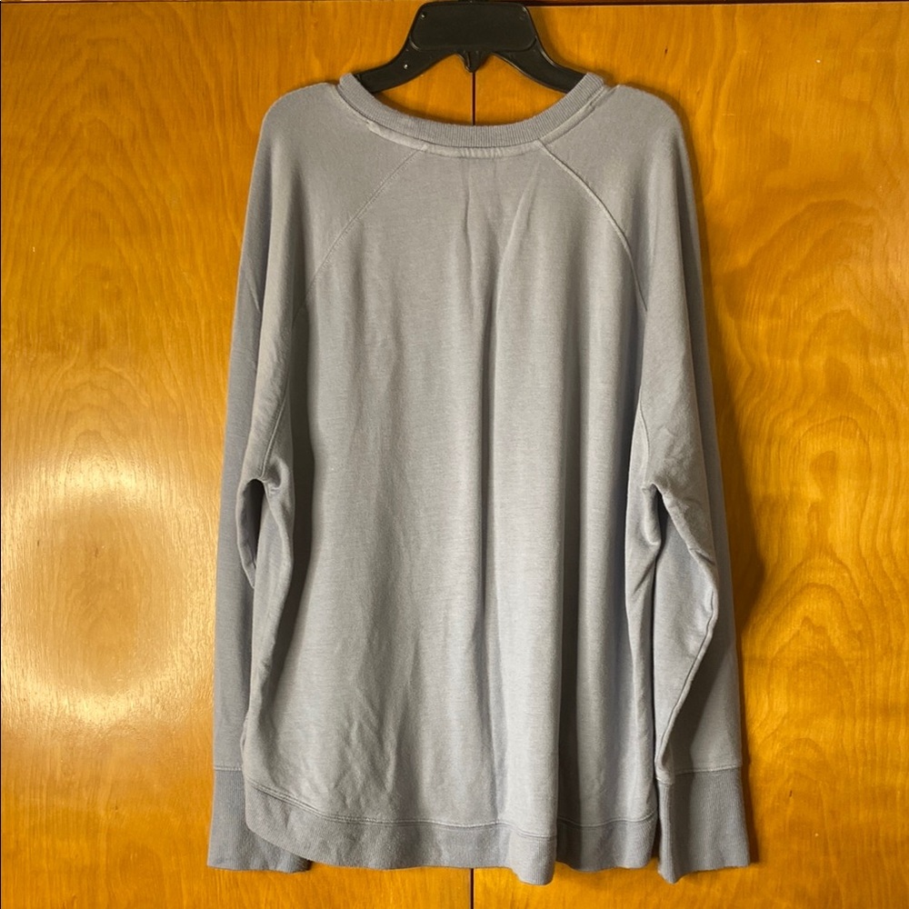 Athleta Coaster Luxe Light Blue Sweatshirt. Size XL - Picture 8 of 10